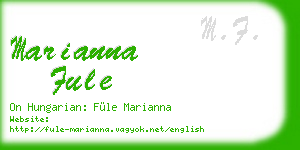 marianna fule business card