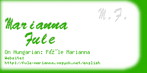 marianna fule business card